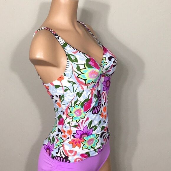 Anne Cole floral tankini top. NWT - Picture 2 of 16